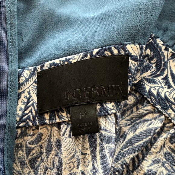 Intermix Blue Paisley Backless Romper - Picture 9 of 9